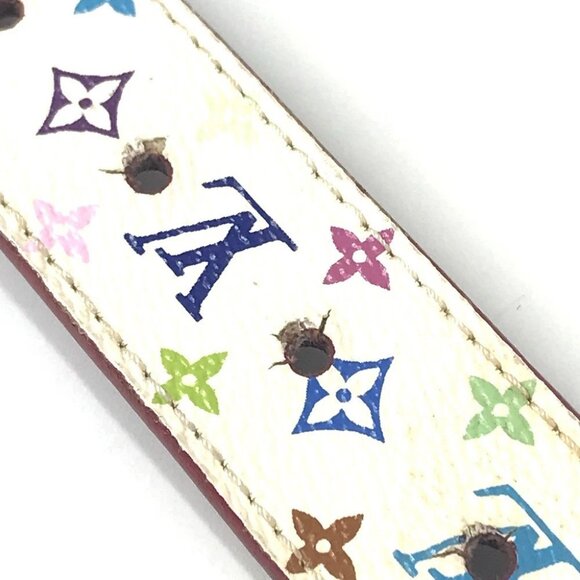 LOUIS VUITTON M9682W MonogramMulticolore Ceinture LV Cut Accessories belt Blanc - Picture 11 of 13